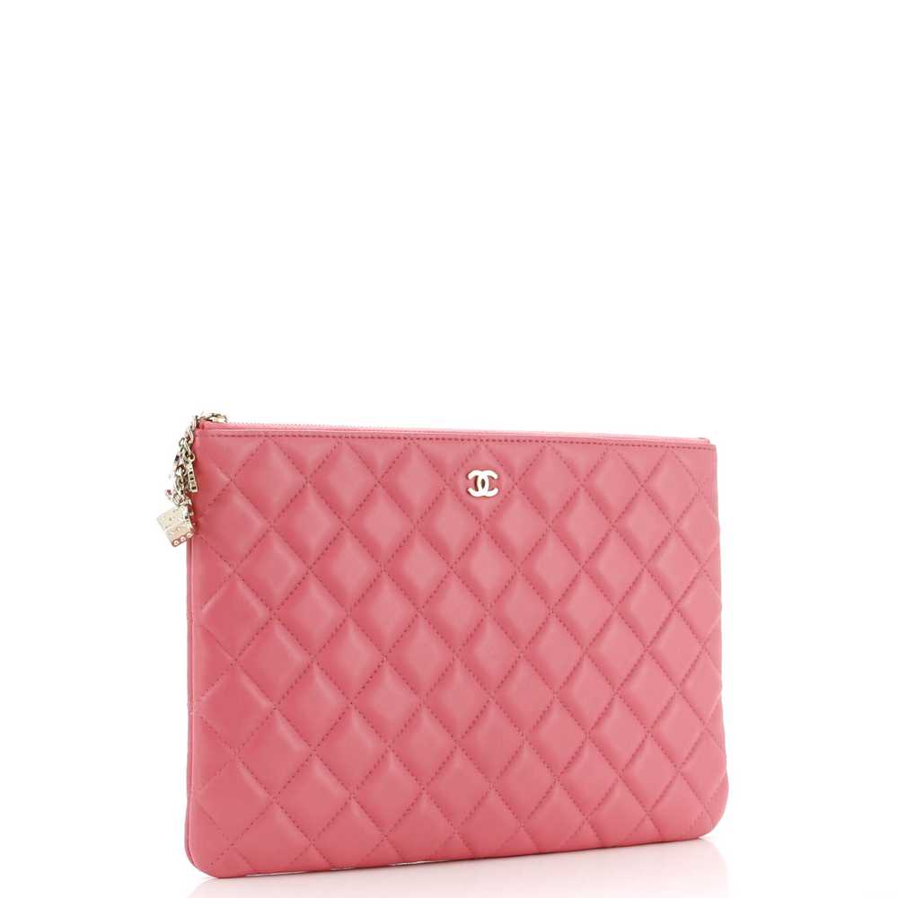 CHANEL CC Casino O Case Clutch Quilted Lambskin M… - image 3