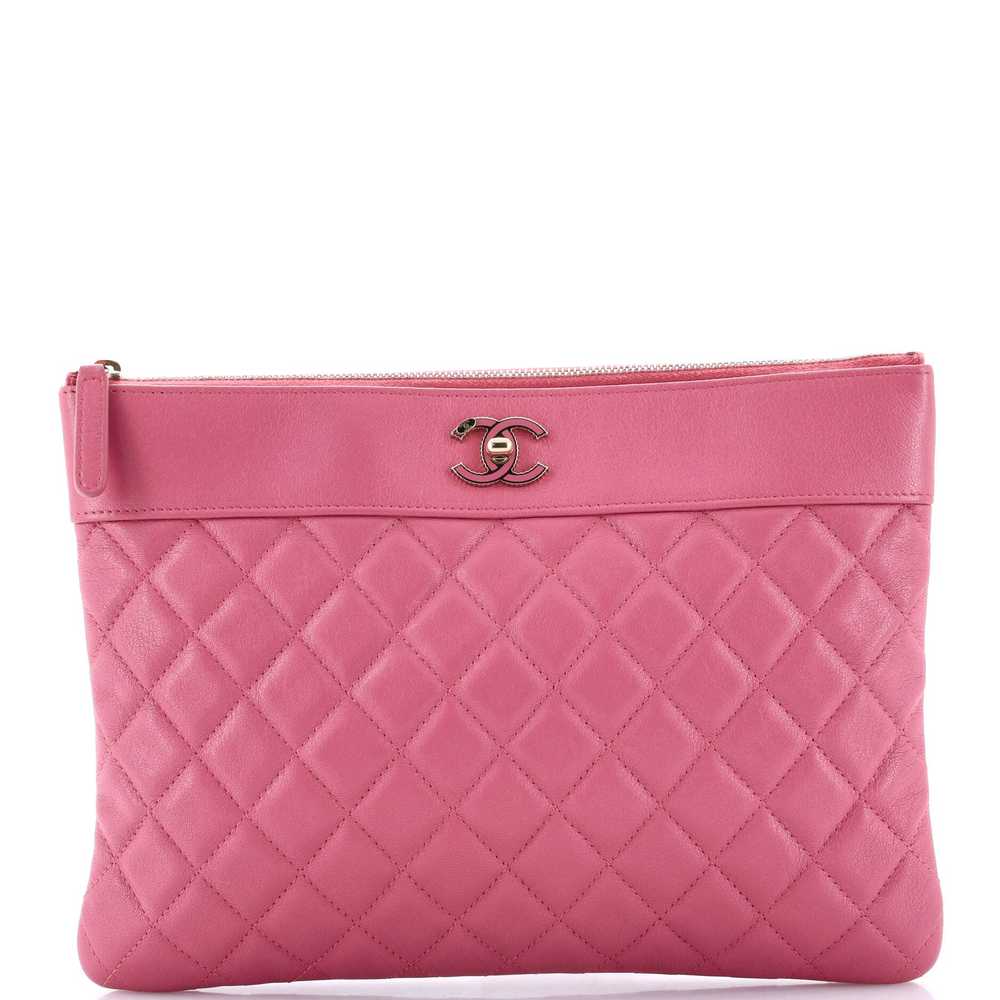 CHANEL Mademoiselle Vintage O Case Clutch Quilted… - image 1