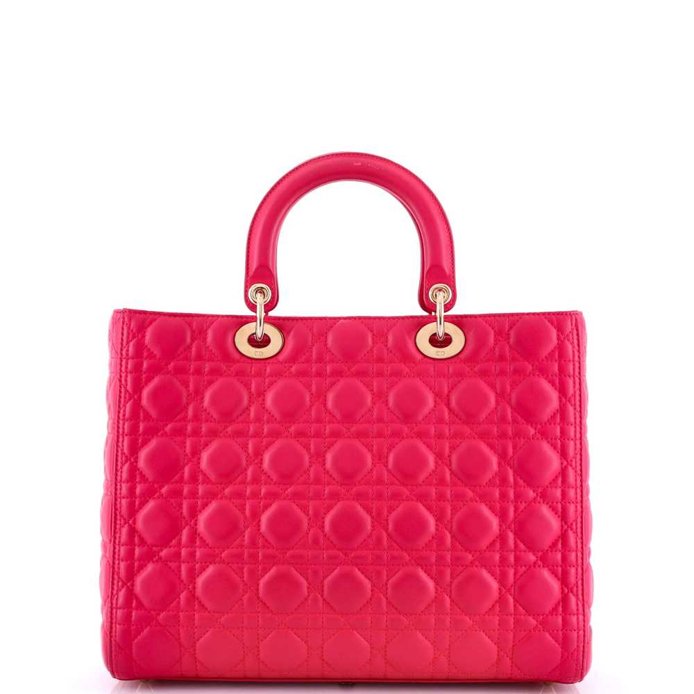 Christian Dior Lady Dior Bag Cannage Quilt Lambsk… - image 3