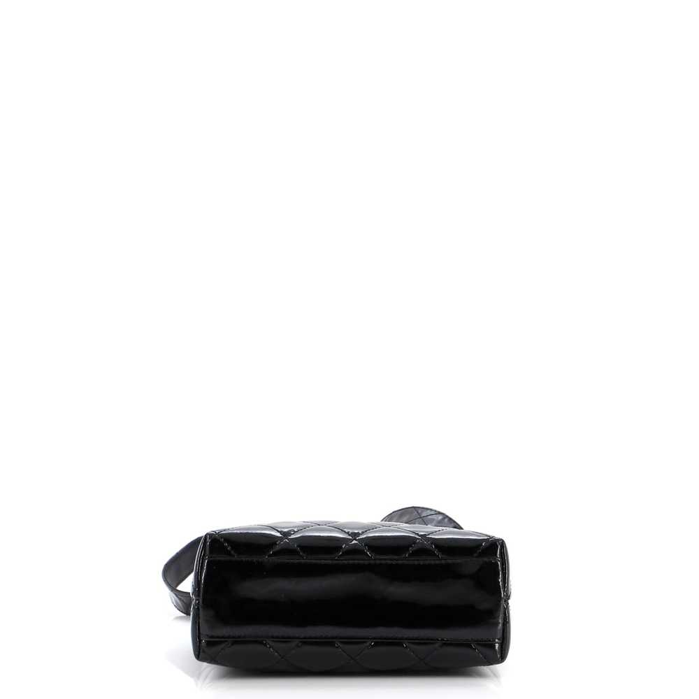 CHANEL Vintage CC Turnlock Box Bag Quilted Patent… - image 5