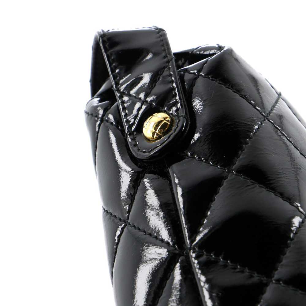 CHANEL Vintage CC Turnlock Box Bag Quilted Patent… - image 8