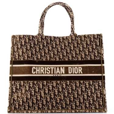 Christian Dior Book Tote Oblique Velvet Large