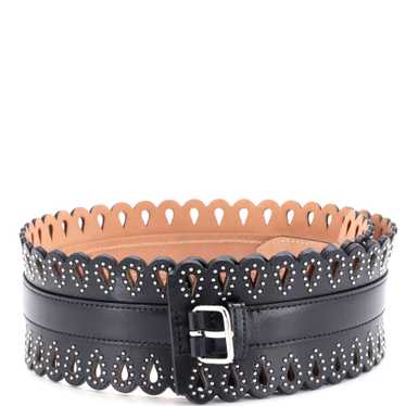 Alaia Waist Belt Laser Cut Leather Wide