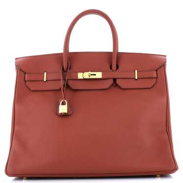 Hermes Birkin Handbag Brique Clemence with Gold H… - image 1