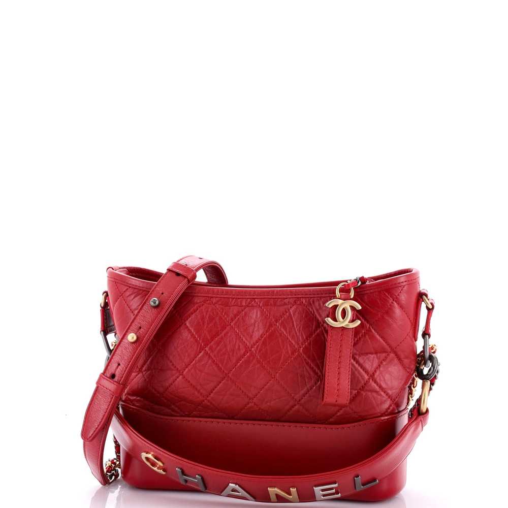 CHANEL Gabrielle Hobo with Logo Handle Quilted Ag… - image 4