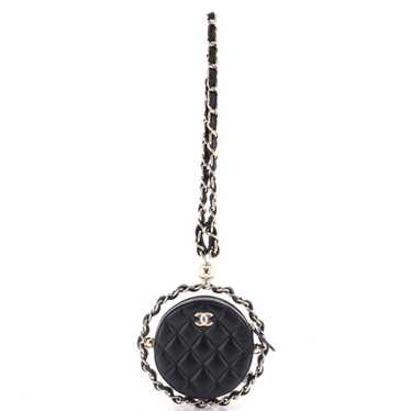 CHANEL Frame Chain Around Round Clutch with Chain 