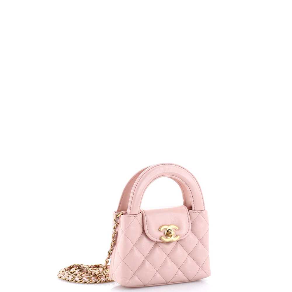 CHANEL Kelly Top Handle Clutch with Chain Quilted… - image 2