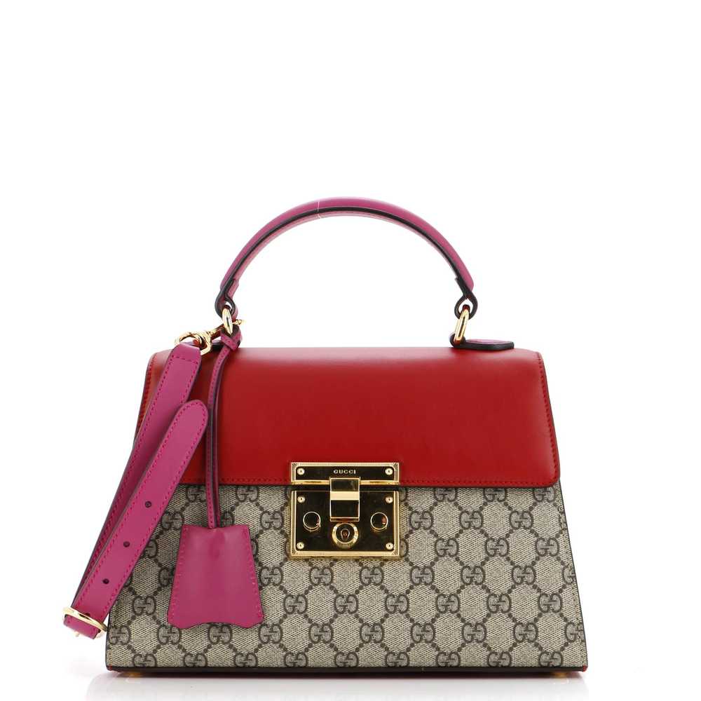 GUCCI Padlock Top Handle Bag GG Coated Canvas and… - image 1