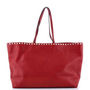 VALENTINO GARAVANI Rockstud Shopper Tote Leather M