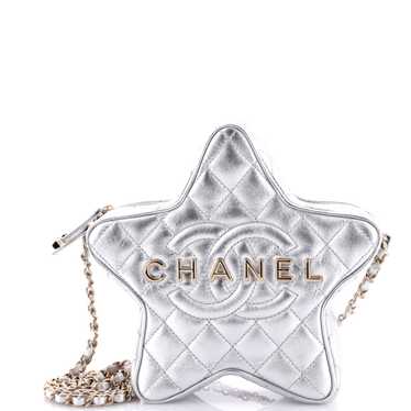 CHANEL CC Walk of Fame Star Bag Quilted Metallic L