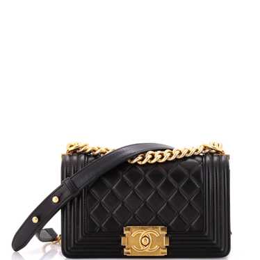 CHANEL Boy Flap Bag Quilted Calfskin Small