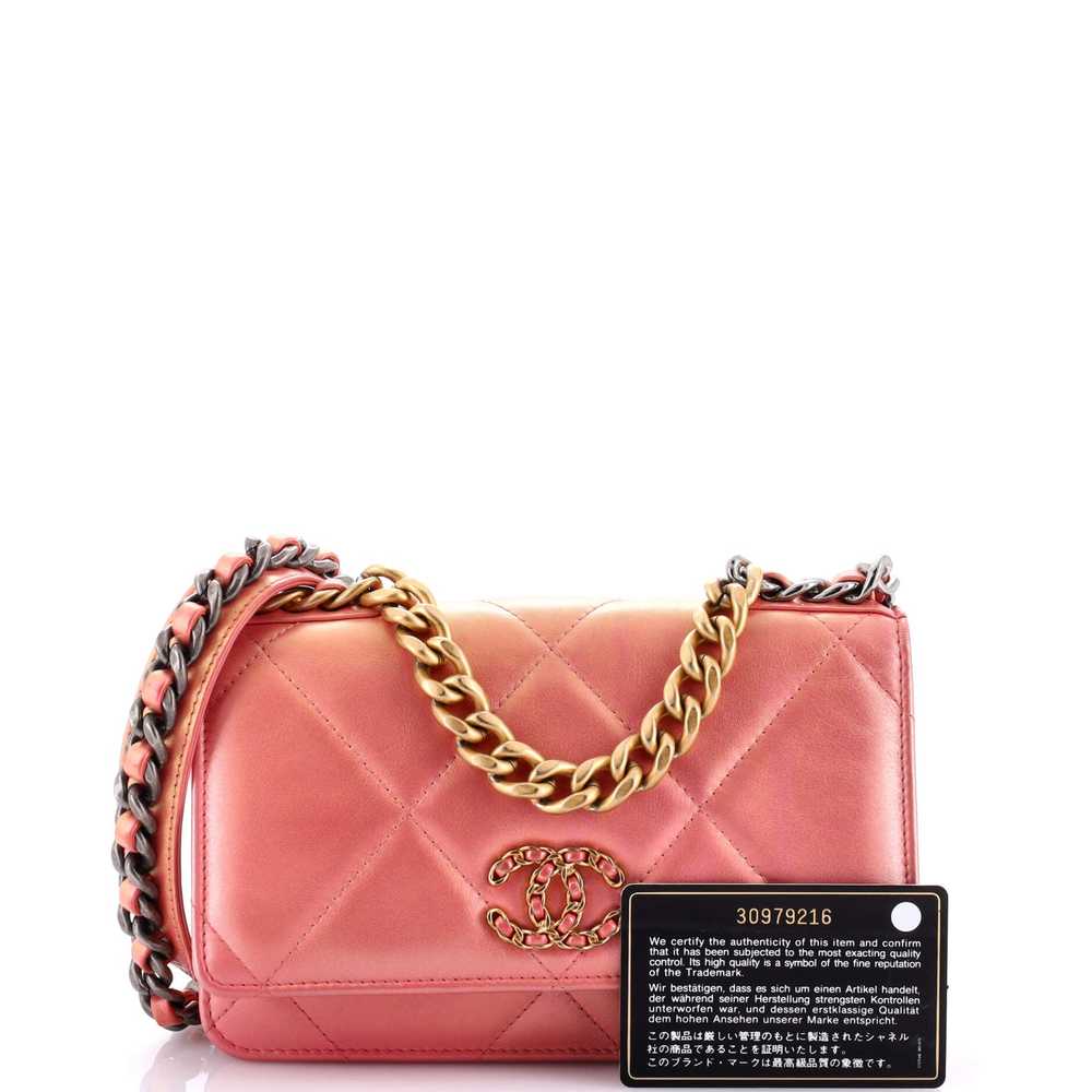 CHANEL 19 Wallet on Chain Quilted Iridescent Calf… - image 2