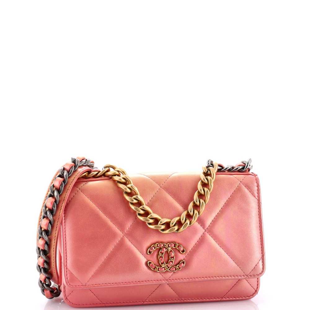 CHANEL 19 Wallet on Chain Quilted Iridescent Calf… - image 3