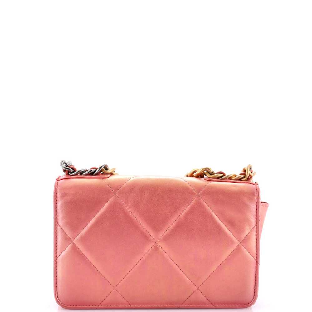 CHANEL 19 Wallet on Chain Quilted Iridescent Calf… - image 4