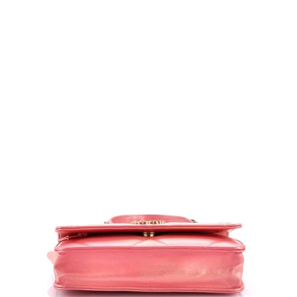 CHANEL 19 Wallet on Chain Quilted Iridescent Calf… - image 5