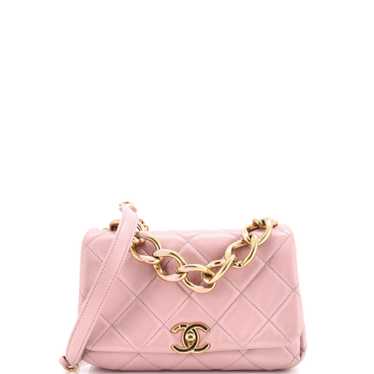 CHANEL Color Match Flap Bag Quilted Lambskin Small