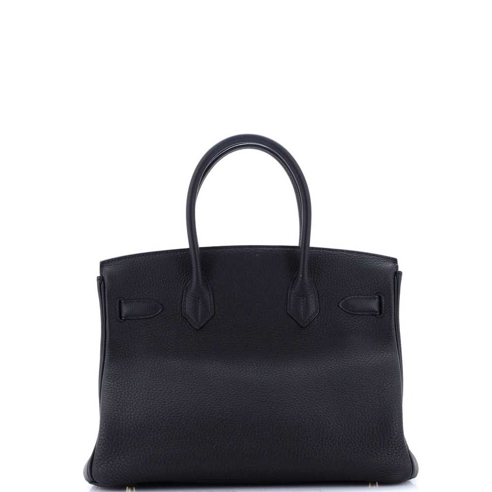 Hermes Birkin Handbag Noir Togo with Gold Hardwar… - image 4