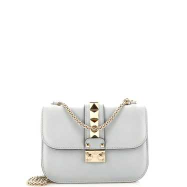 VALENTINO GARAVANI Glam Lock Shoulder Bag Leather 