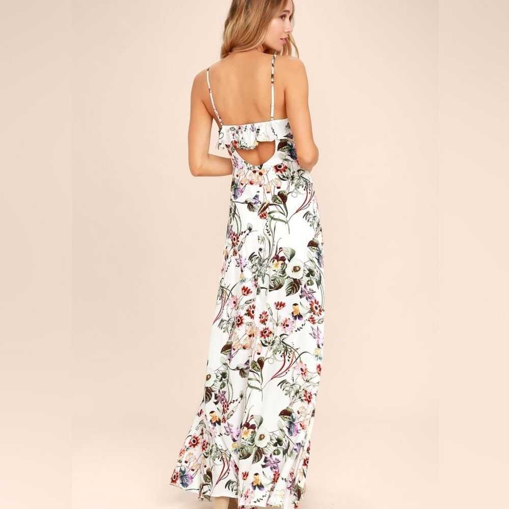 Lulu’s Bloom On Ivory Floral Print Maxi Dress - image 3