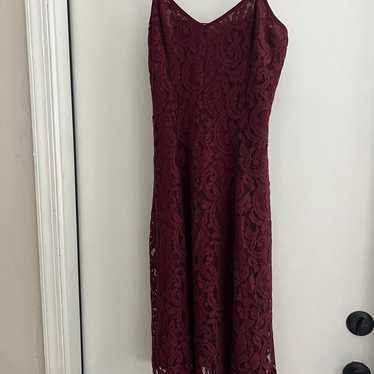 Burgundy midi dress