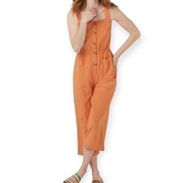 LC LAUREN CONRAD PEACH/ORANGE JUMPSUIT SZ.S EUC.