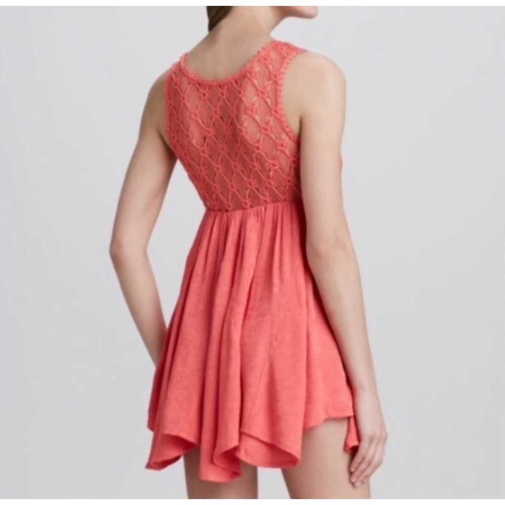 Free People Fiesta Crochet Coral Dress size S - image 2