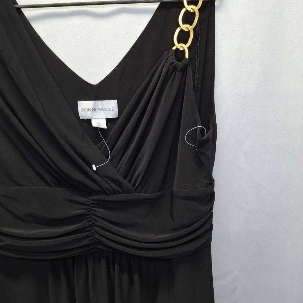 Ronni Nicole Dress Womens 10 Gold Chain Strap V-N… - image 12