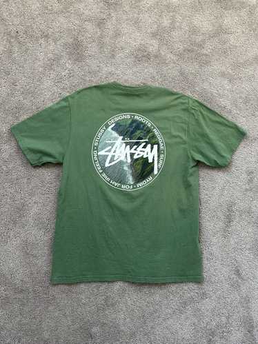 Stussy Green Stussy Coastline Tee Used Size Large