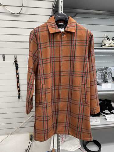 Pleasures PLEASURES Orange Soul Plaid Trench Coat 