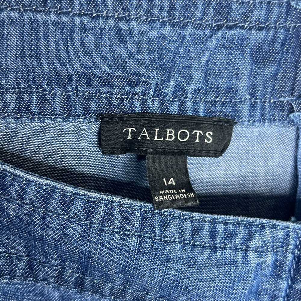 Talbots Women's Blue Denim Button Front Dress Bel… - image 6