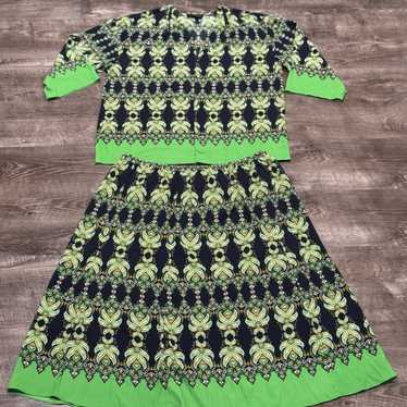 Vintage Bob Mackie Green/Black Matching Set Size M