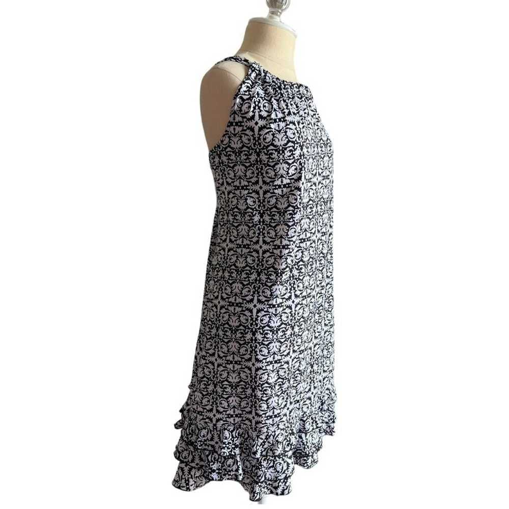 JBS Black & White Damask Shirred Neck Sleeveless … - image 3