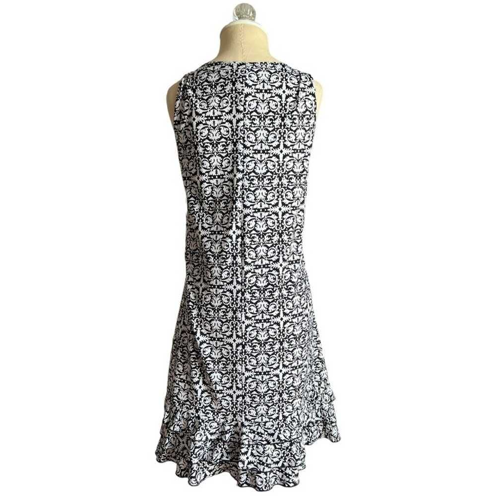 JBS Black & White Damask Shirred Neck Sleeveless … - image 5