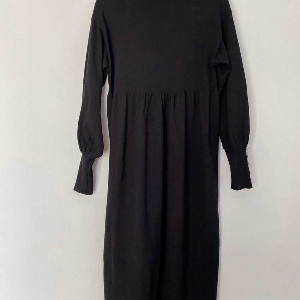 Black Long Sleeve Knit Long Dress - image 4