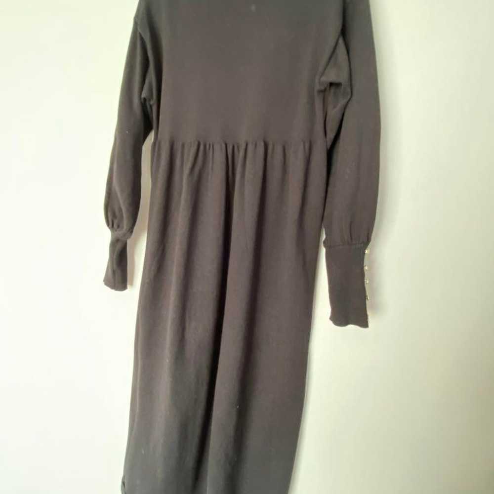 Black Long Sleeve Knit Long Dress - image 5