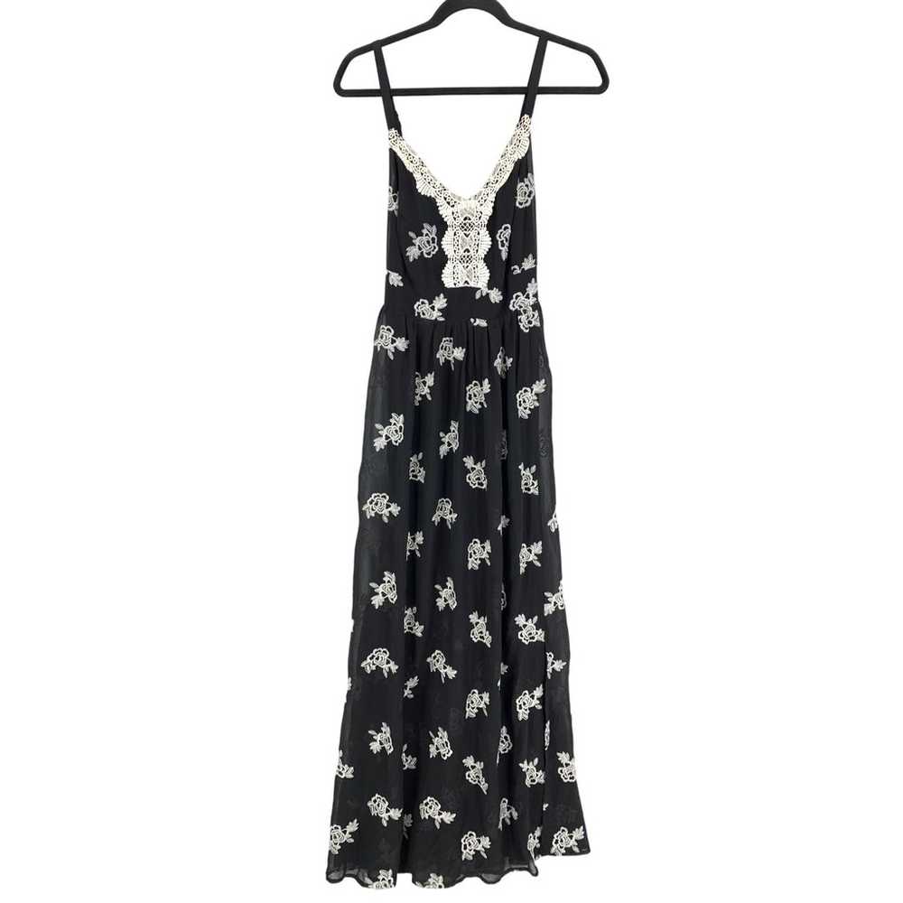 Torrid Maxi Dress Womens 0X Embroidered Chiffon B… - image 1