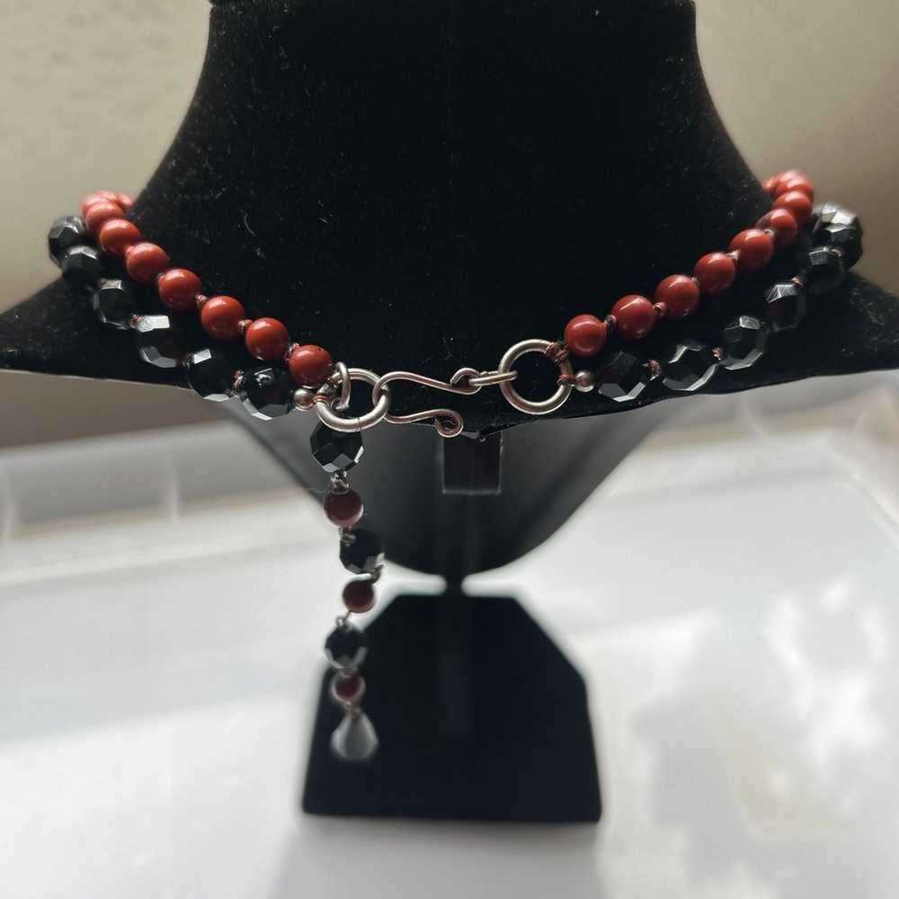 necklaces Botanica Carnelian & Black Obsidian cho… - image 2