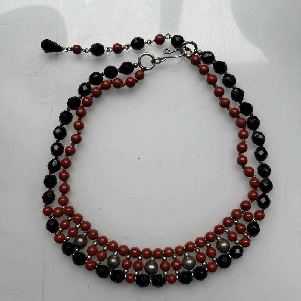 necklaces Botanica Carnelian & Black Obsidian cho… - image 3