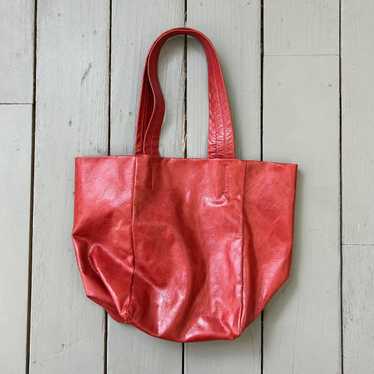 Yohji Yamamoto Ys Red Leather Tote Bag - image 1