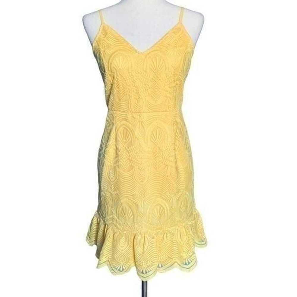 NEW Lulus Shura Yellow Embroidered Sleeveless Dre… - image 5