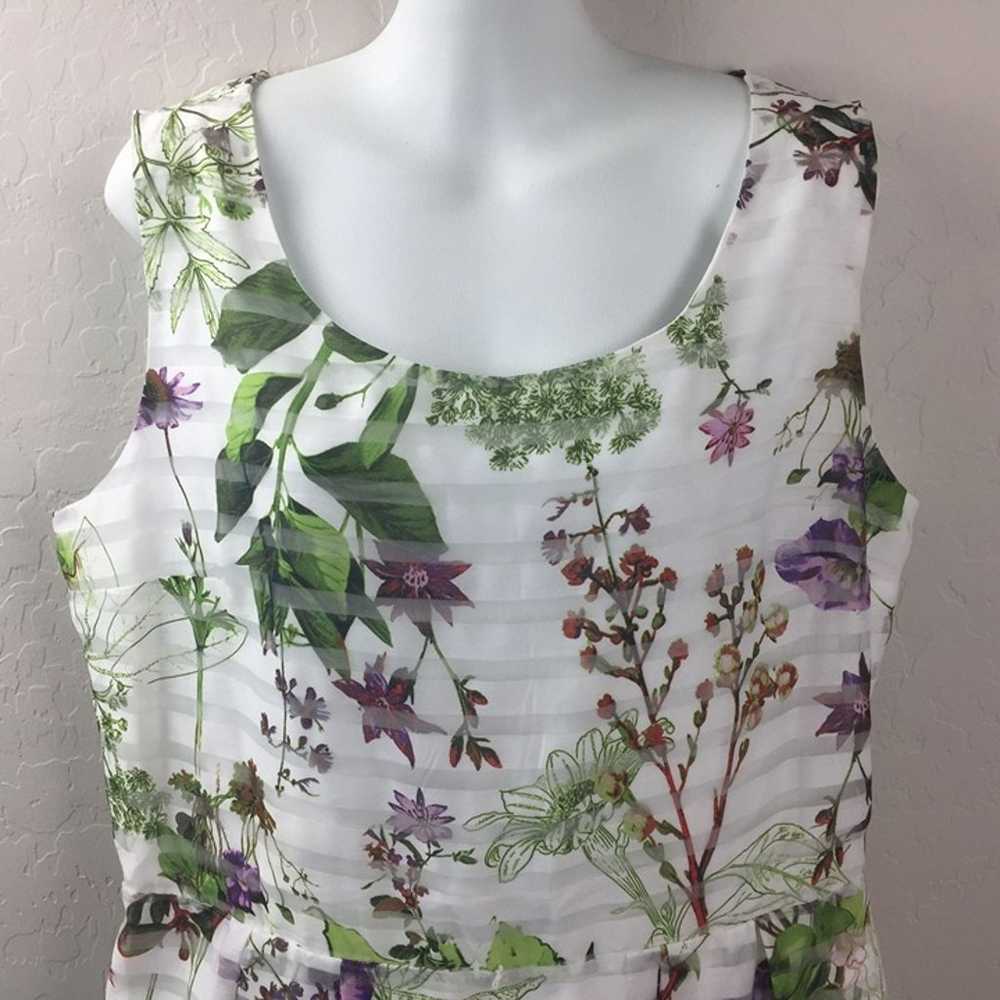 JM Studio John Meyer Floral Sleeveless Banded A-L… - image 2