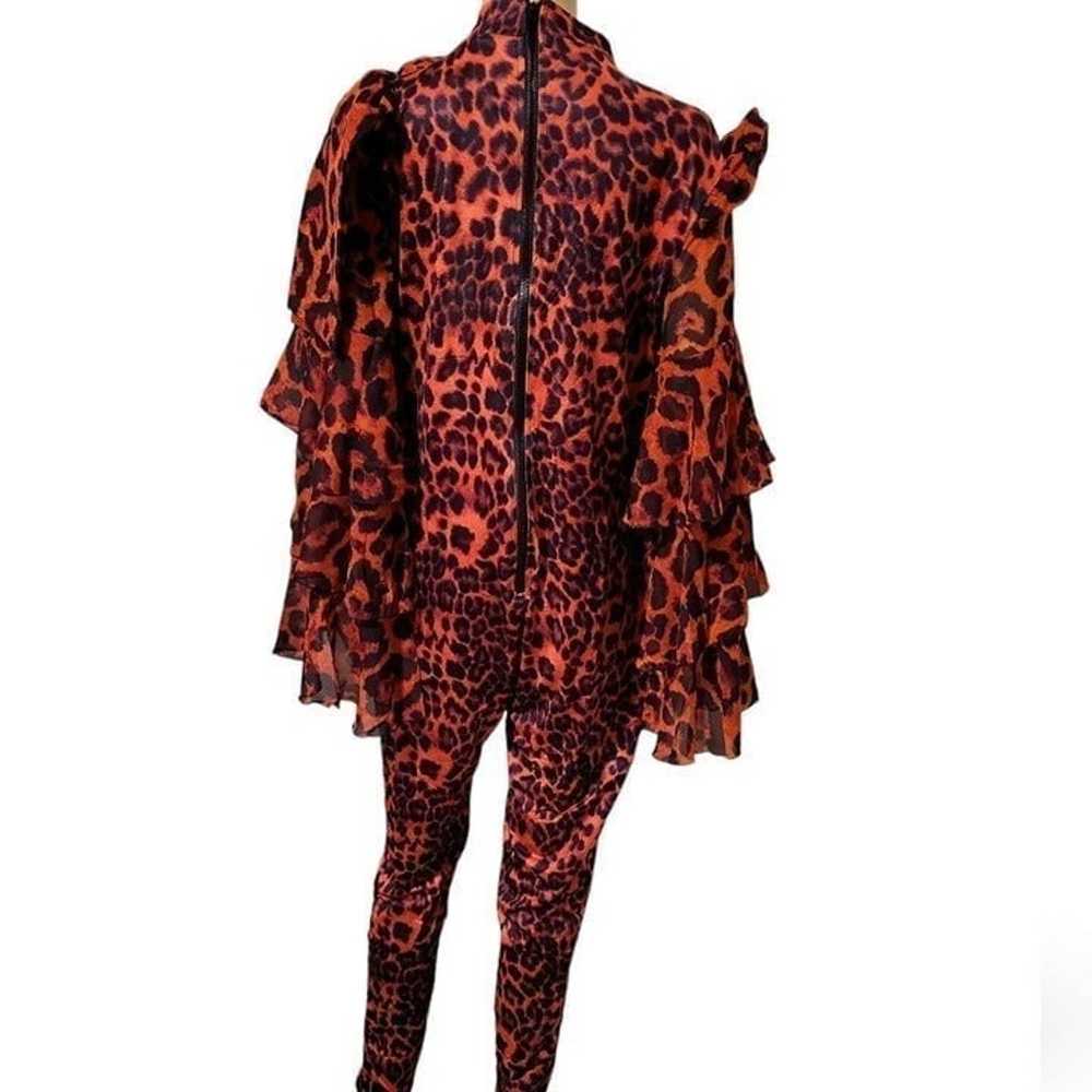 K + Glam Red Cheetah Jumpsuit (Size 1XL) - image 2