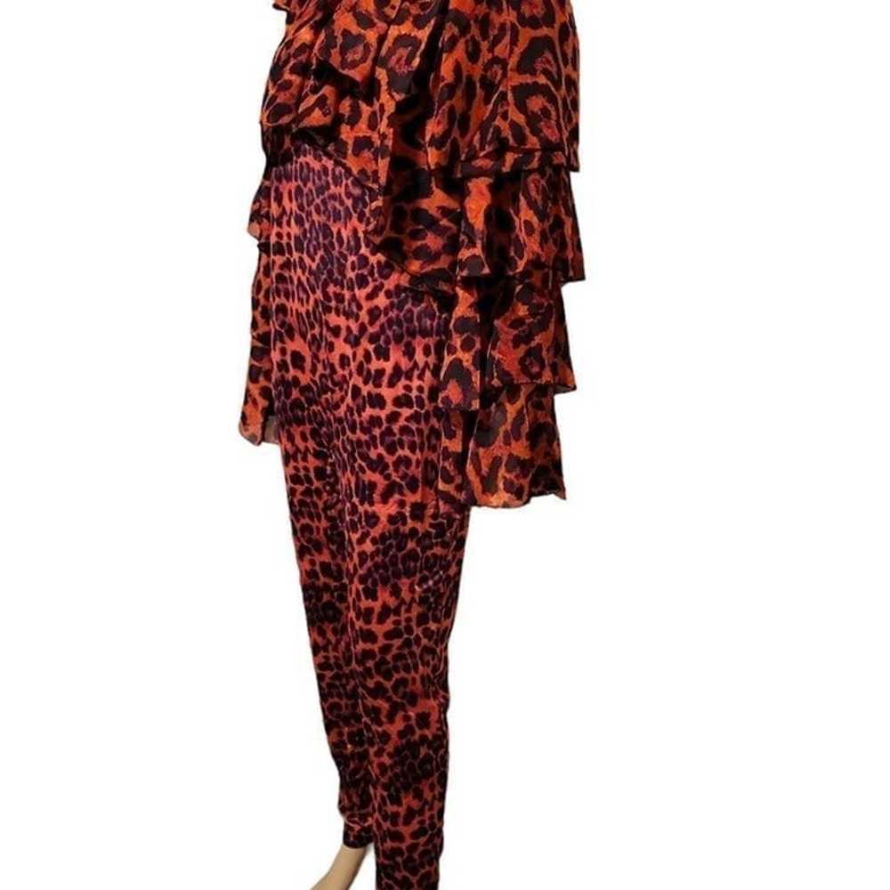 K + Glam Red Cheetah Jumpsuit (Size 1XL) - image 3