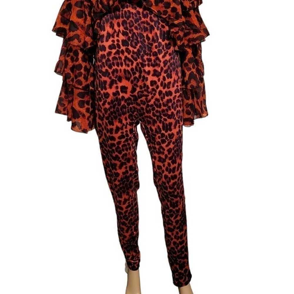 K + Glam Red Cheetah Jumpsuit (Size 1XL) - image 7