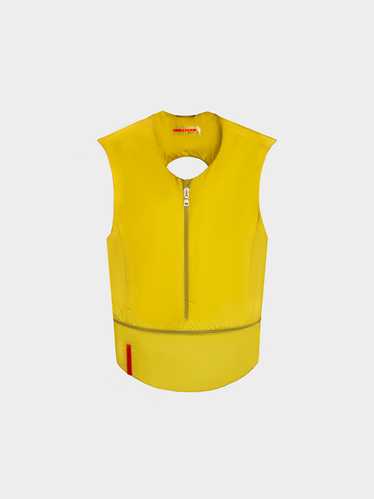 Prada FW 1999 Yellow Nylon Packable Back Cut-out V