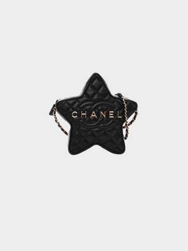 Chanel 2024 Black Lambskin Walk Of Fame Star Bag