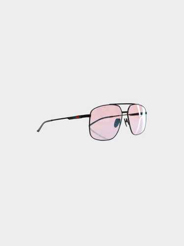 Gucci 2024 Black Metal Navigator Frame Sunglasses