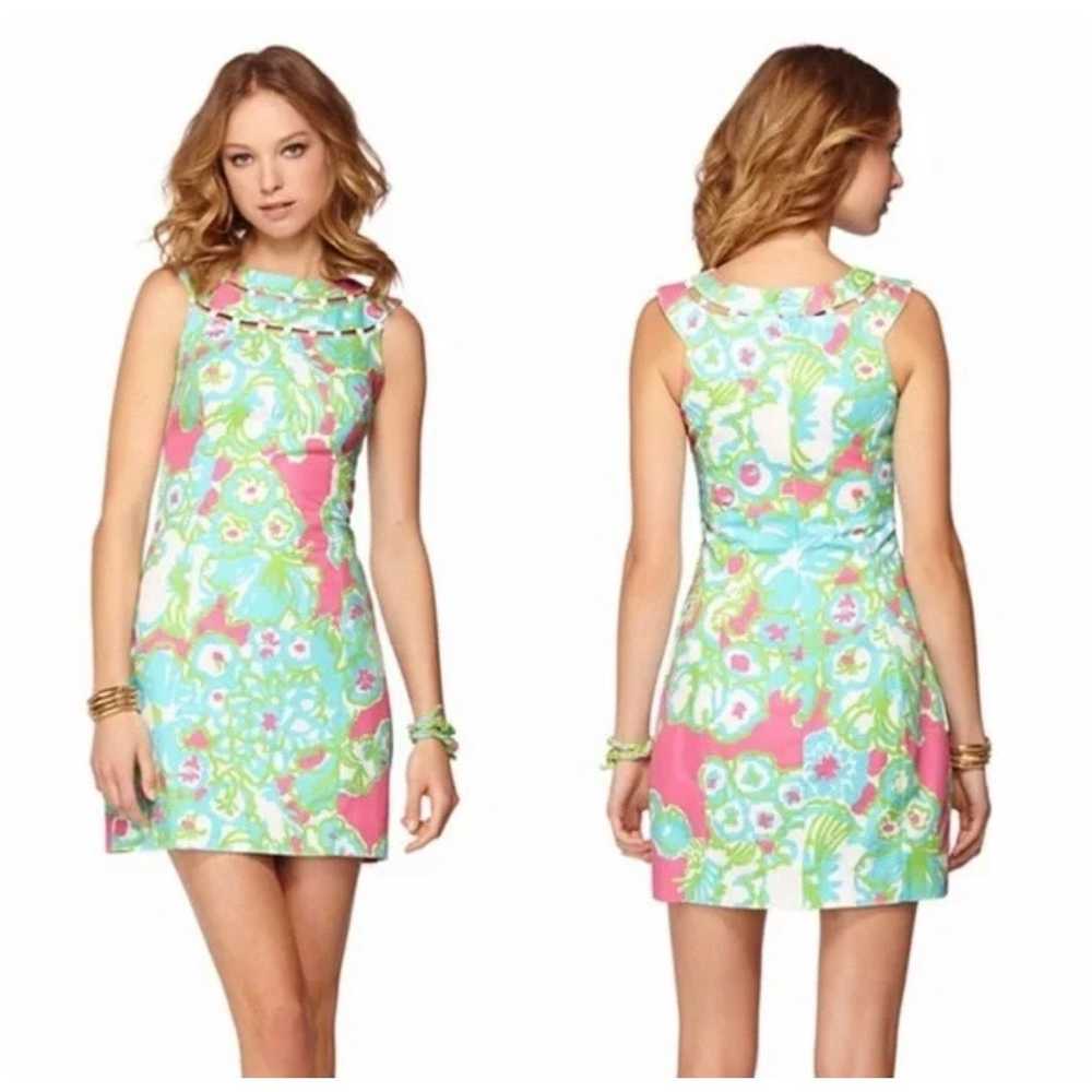 Lilly Pulitzer Lindy Dress Pop Pink A Delicacy Be… - image 1