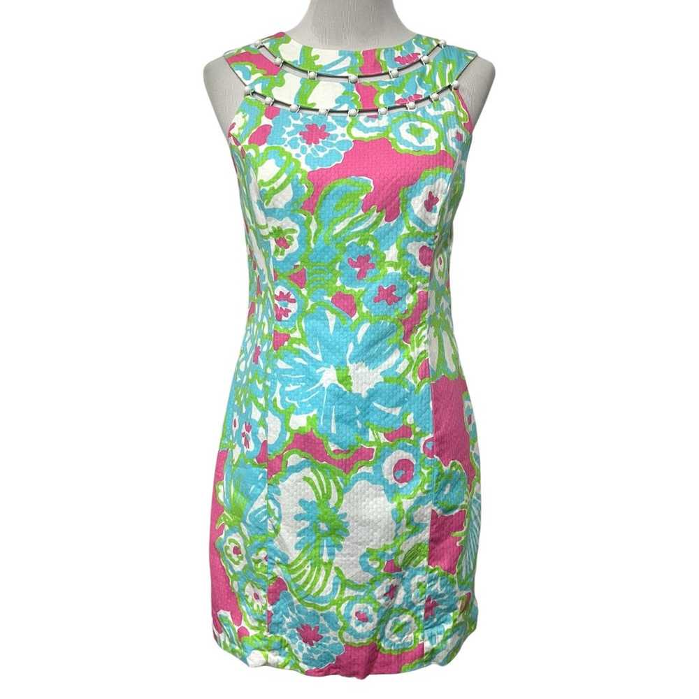 Lilly Pulitzer Lindy Dress Pop Pink A Delicacy Be… - image 2