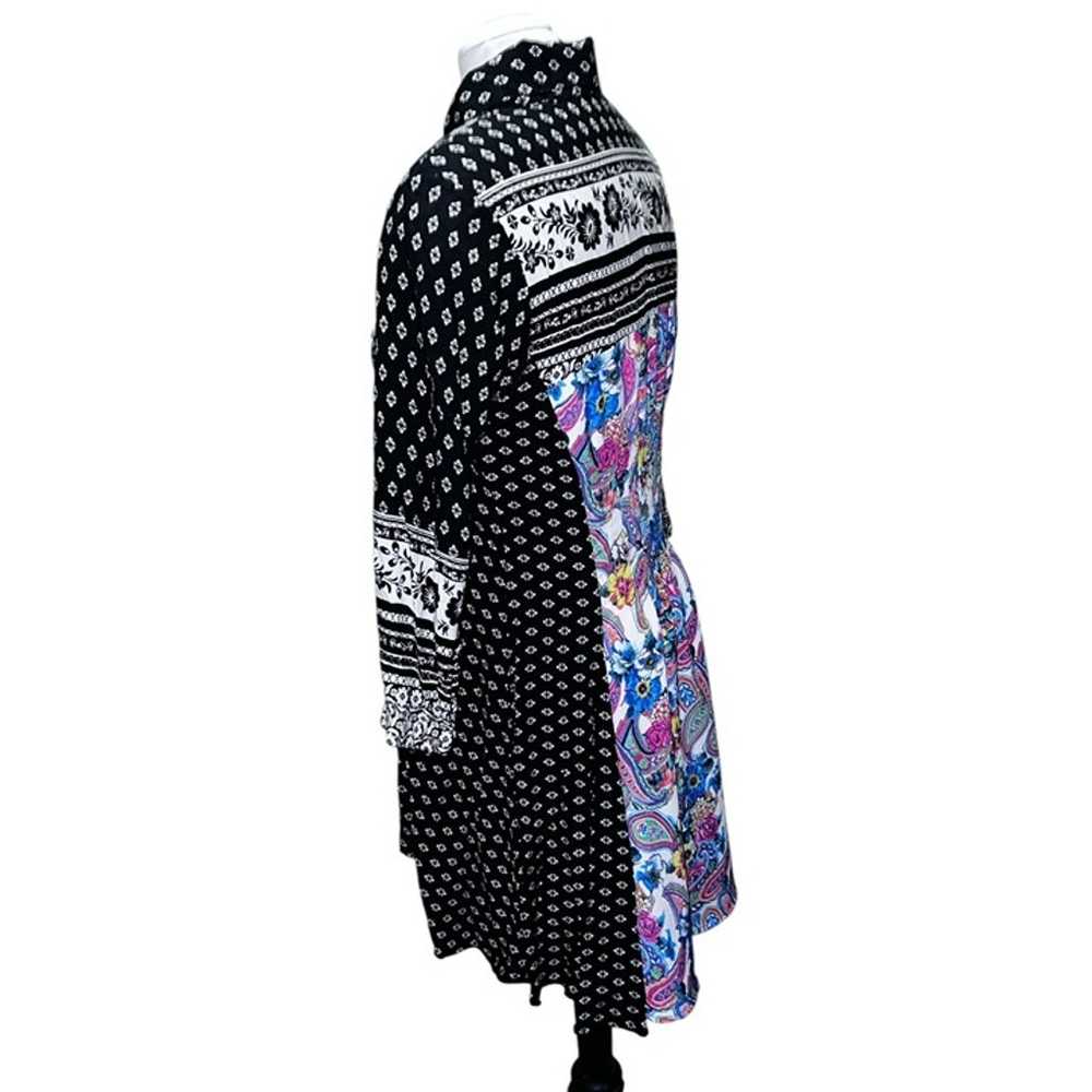 Anthropologie Cyrena Black & White Floral Paisley… - image 10